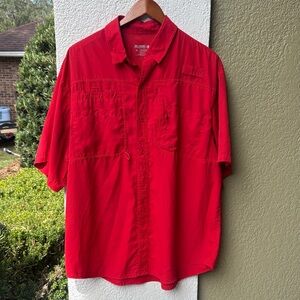 Reel Legends Saltwater II Red Performance Shirt